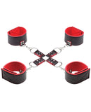 Shots Ouch Reversible Hogtie Cuffs - Red