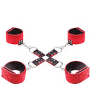 Shots Ouch Reversible Hogtie Cuffs - Red