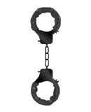 Shots Ouch Denim Metal Handcuffs - Black