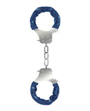 Shots Ouch Denim Metal Handcuffs - Blue