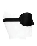 Shots Ouch Black & White Satin Curvy Eye Mask w/Elastic Straps - Black