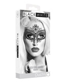 Shots Ouch Black & White Lace Eye Mask - Queen Black