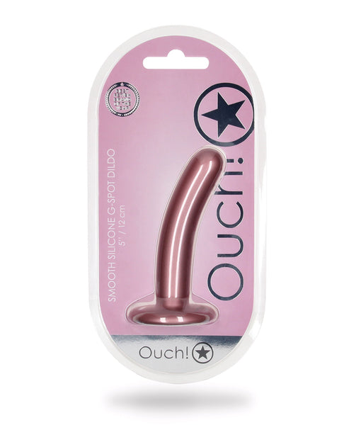 Shots Ouch 5" Smooth G-Spot Dildo - Rose Gold