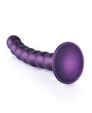 Shots Ouch 6.5" Beaded G-Spot Dildo - Metallic Purple