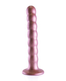 Shots Ouch 6.5" Beaded G-Spot Dildo - Rose Gold