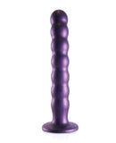 Shots Ouch 8" Beaded G-Spot Dildo - Metallic Purple