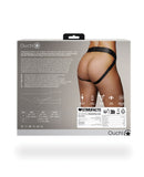 Shots Ouch Vibrating Strap On Thong w/Removable Rear Straps - Black M/L