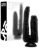 Shots RealRock 6.3" Realistic Double Cock w/Suction Cup - Black