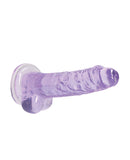 Shots RealRock Realistic Crystal Clear 7" Dildo w/Balls - Purple