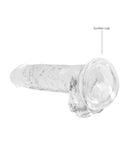 Shots RealRock Realistic Crystal Clear 7" Dildo w/Balls - Transparent Clear