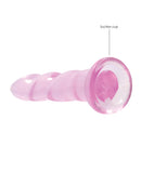 Shots RealRock Crystal Clear Non Realistic 7" Dildo  - Pink