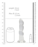 Shots RealRock Crystal Clear 7" Dildo  - Transparent