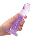 Shots RealRock Crystal Clear 7" Dildo  - Purple