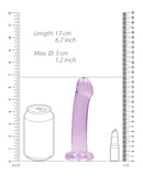 Shots RealRock Crystal Clear 7" Dildo  - Purple