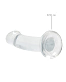 Shots RealRock Crystal Clear 7" Dildo  - Transparent