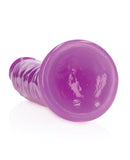 Shots RealRock 9" Slim Dildo Glow in the Dark - Neon Purple