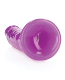 Shots RealRock 11" Slim Dildo Glow in the Dark - Neon Purple