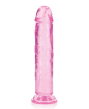 Shots RealRock Realistic Crystal Clear 11" Straight Dildo - Pink