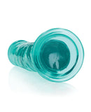 Shots RealRock Realistic Crystal Clear 11" Straight Dildo - Turquoise