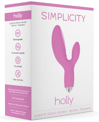 Shots Simplicity Holy G Spot & Clitoral Vibrator - 10 Speed Pink