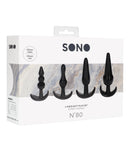 Shots Sono No. 8 Butt Plug - Black Set of 4