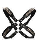 Shots Uomo Men's Pyramid Stud Body Harness - Black