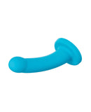 Solid Silicone 7" Dildo Hux - Blue