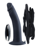 VeDo Diki Rechargeable Vibrating Dildo w/Harness - Just Black