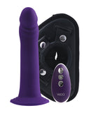 VeDo Diki Rechargeable Vibrating Dildo w/Harness - Deep Purple