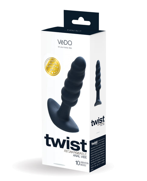 VeDO Twist Rechargeable Anal Plug - Black