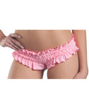 Mini ruffled booty shorts pink