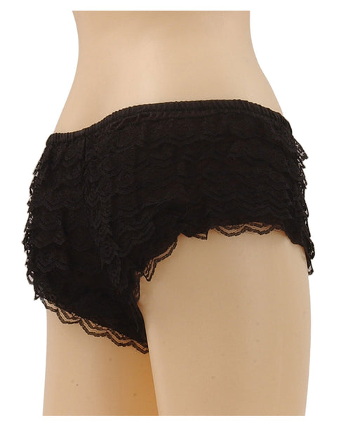 Be wicked ruffle hot pants black