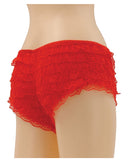 Be wicked ruffle hot pants red