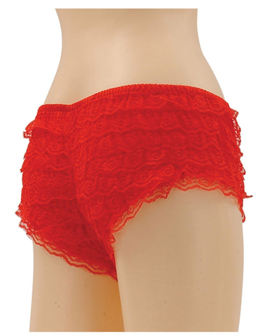 Be wicked ruffle hot pants red