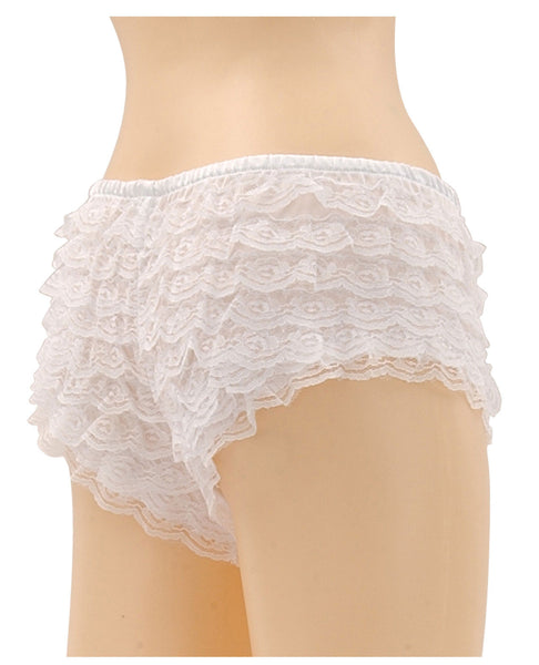 Be wicked ruffle hot pants white