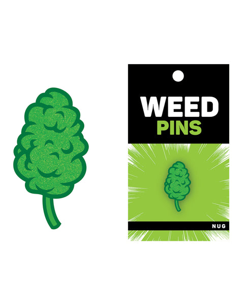 Wood Rocket Weed Nug Pin - Green