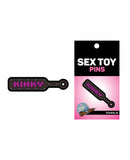 Wood Rocket Sex Toy Kinky Paddle Large Pin - Black/Pink