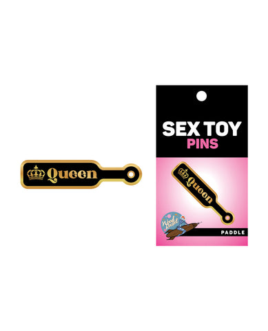 Wood Rocket Sex Toy Queen Paddle Large Pin - Black/Gold