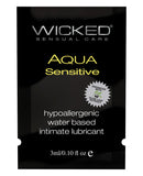 Wicked Sensual Care Hypoallergenic Aqua Sensitive Waterbased Lubricant - .1 oz