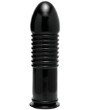 Master Series Enormass Ribbed Plug w/Suction Base - Black