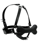 Master Series Hound Bone Gag Head Harness - Black