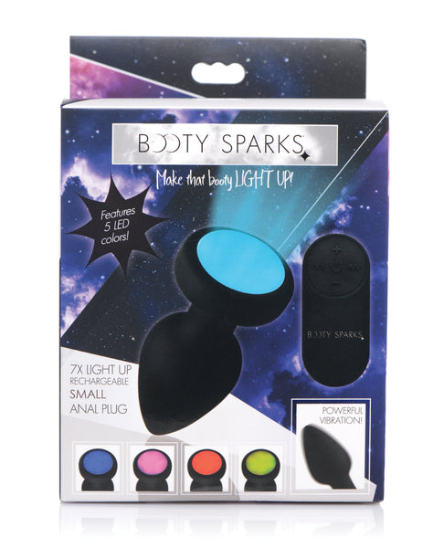 BootySparks Silicone Vibrating LED Plug - Small