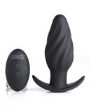 Thump it Kinetic Thumping 7x Swirled Anal Plug - Black