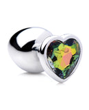 BootySparks Rainbow Prism Heart Anal Plug - Large