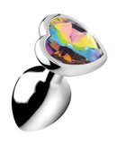 BootySparks Rainbow Prism Heart Anal Plug - Small