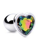 BootySparks Rainbow Prism Heart Anal Plug - Small