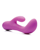 Inmi Come Hither Pro Moving Hard Silicone Rabbit Vibrator - Purple