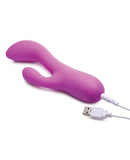 Inmi Come Hither Pro Moving Hard Silicone Rabbit Vibrator - Purple