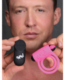 Bang! Vibrating Cock Ring & Bullet w/Remote Control - Pink