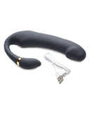 Inmi 10x Pleasure Pose Come Hither Vibe w/Poseable Clit Stimulator - Black